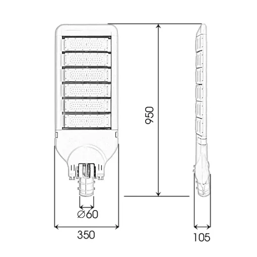 Đèn LED đường phố D01 Module SMD - Công suất 300W - Ảnh 8