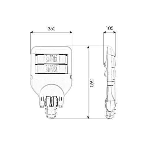 Đèn LED đường phố D01 Module COB - Công suất 100W - Ảnh 5