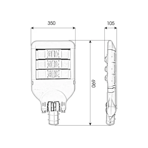 Đèn LED đường phố D01 Module COB - Công suất 150W - Ảnh 10