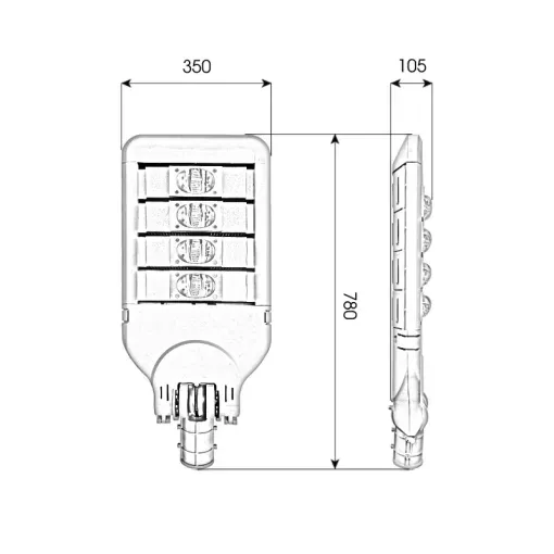 Đèn LED đường phố D01 Module COB - Công suất 200W - Ảnh 10