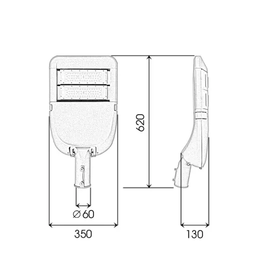 Đèn LED đường phố D02 Module SMD - Công suất 100W - Ảnh 8