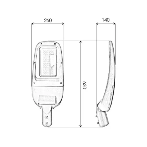 Đèn đường nông thôn 100W - D20 - Ảnh 5