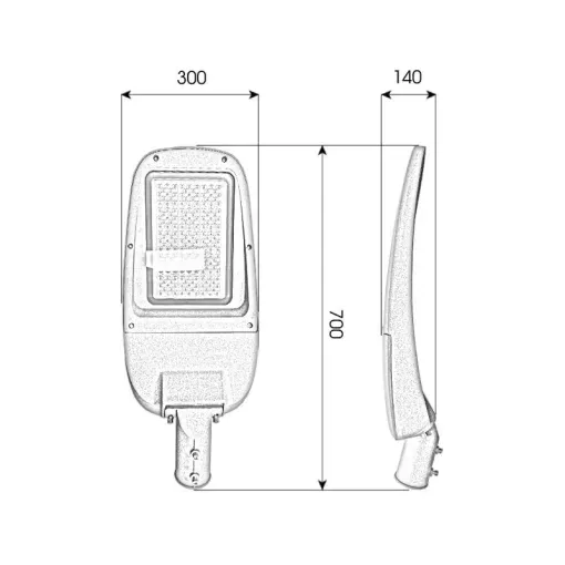 Đèn LED đường phố D20 chip LED SMD - Công suất 150W - Ảnh 5