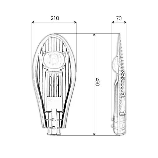 Đèn LED đường phố DQL chip LED COB - Công suất 50W - Ảnh 5