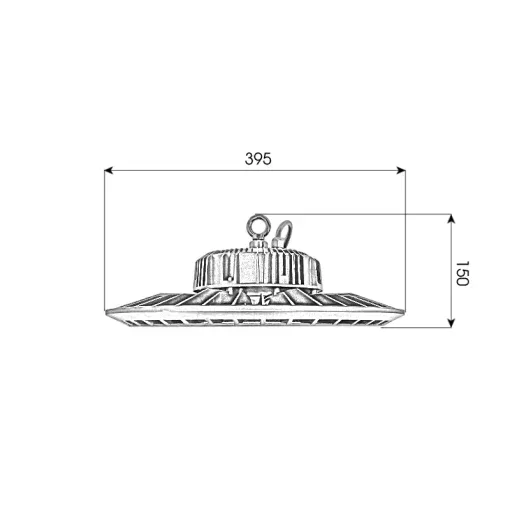 Đèn nhà xưởng UFO X01 Nguồn tròn - Công suất 200W - Ảnh 4