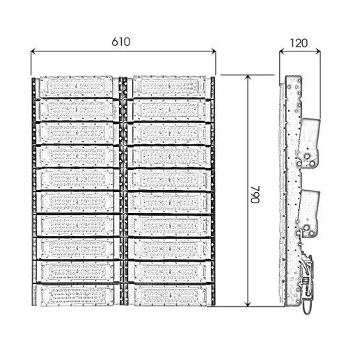 Đèn pha LED module SMD P03 - Công suất 1000W - Ảnh 10