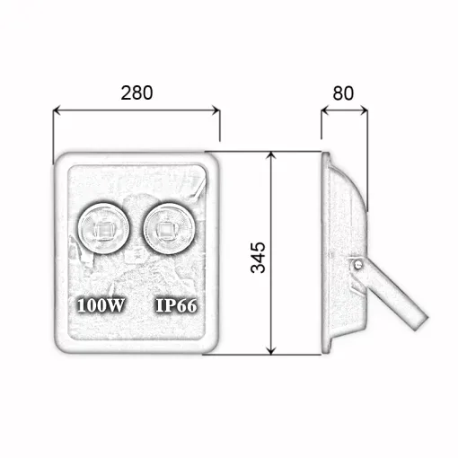 Đèn pha PTV chip LED COB - Công suất 100W - Ảnh 9