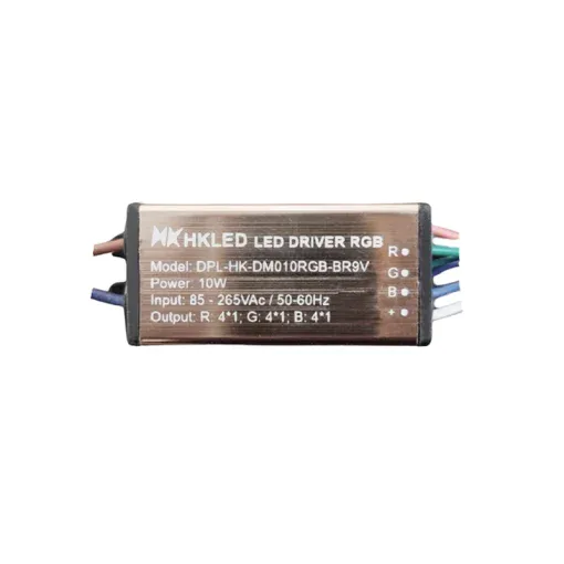 Nguồn điện đèn LED đổi màu - 10W (DPL-HK-DM010RGB-BR09V) - 85 ~ 265 Vac 50/60Hz; Out 6-13Vdc.