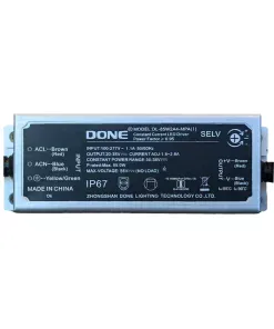 Nguồn điện DONE 80W (DL-85W2A4-MPA) - 100~277Vac 50/60Hz; Out: 20~38Vdc; Output: 1.8~2.8A; PF~0.95; Protection: IP67 - 4KV/15KV; Size: 143*49*31mm