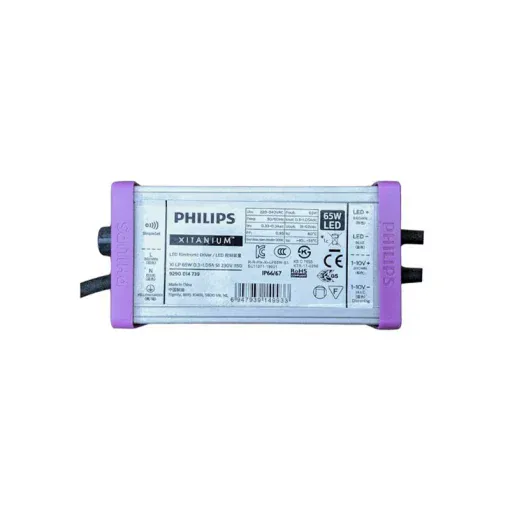 Nguồn điện PHILIP DIM 5 LEVER XITANIUM 65W (Xi LP 65W 0.3-1.05A S1 230V I150) - 110~277Vac 50/60Hz; Out 31~93Vdc; Out put: 0.3-1.05A Size: 120*67*34mm.