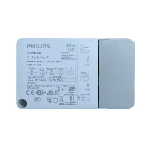 Nguồn điện PHILIP XITANIUM 50W - 220~240Vac 50/60Hz; Out 30~42VDC (Nguồn Philips vỏ nhựa)